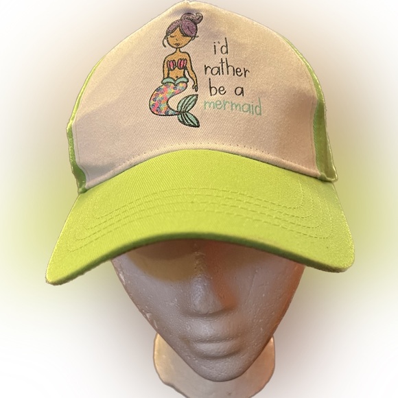 Mermaid snap back cap hat. I’d rather be a mermaid. - Picture 1 of 5